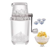 Mini Ice Shaver - Shaved Ice Maker Kit, Small Hand Crank Tool, Manual Snow Cone Crusher | Compact Dessert Maker for Home Beach Parties Frozen Drinks Summer Sweets