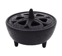 Mini Incense Burner Vintage Cast Iron Wax Melter for Log Burner Zen Incense Holder for Aromatherapy and Mindfulness 8×8×4.5cm/3.1×3.1×1.7inches