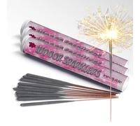 Mini Indoor Sparklers | For Cakes, Puddings and Cocktail Drinks | Produce Classic Golden Sparkles | Perfect for Birthdays, Weddings, Christenings, Christmas and New Year (30 Sparklers)