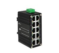 Mini Industrial Switch 10 Ports Gigabit Switch Hardened 10 Port RJ45 10/100/1000Mbps Ethernet Switch Din Rail Mount Outdoor Ethernet Switch, Unmanaged Network Switch (-40 to 176°F) with 12-48V DC