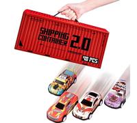 Mini Inertia Cars, Pull Back Vehicle Models, 48 Piece Kids Party Pack, Mini Car Set Variety, Toy Cars Bundle For Play, Birthday Favors Use For Display Decor Storage Shelf Showcase