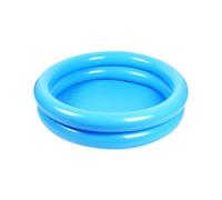 Mini Inflatable Baby Swimming Pool, Paddling Pool for Babies, 2 Ring with Inflatable Safety, Sea Animals Patterns, for Indoor Outdoor Girls Boys Garden Backyard (Blue B)