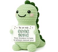 Mini Inspirational Gifts for Women Men Back To School Gifts for Students Kids Teen Boys Girls Handmade Positive Crochet Animals Dinosaur Gift for Coworker Friends Birthday Christmas Stocking Stuffers