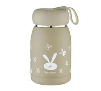 Mini Insulated Bottle Reusable Coffee Cups Cute Rabbit Water Bottle Flask for Hot Or Cold Drinks Small Size Travel Mug with Handle Stainless Steel Double Walled Insulated Tumbler