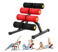 Mini Inversion Table Foldable Exercise Equipment for Home Gym Back Extension & Ab Workouts with Resistance Bands Lower Back Trainer