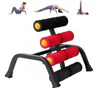 Mini Inversion Table with 8 Massage Rollers, Foldable Back Stretcher Ab Machine, 400LBS Capacity Spinal Decompression Table for Home Gym