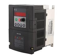 Mini Inverter Frequency Converter Single Phase Input 3 Phase Output Black Aluminum Shell (0.75KW)