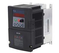 Mini Inverter Frequency Converter Single Phase Input 3 Phase Output Black Aluminum Shell (2.2KW)