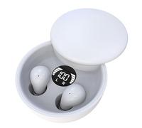 Mini Invisible Bluetooth 5.4 Earbuds,Wireless Sleep Earbuds for Side Sleepers,Noise Cancelling Hidden Tiny Earphones with LED Screen, Lightweight Noise Reduction Sport Audio In-Ear Earphones (White)