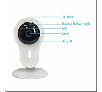 Mini IP Camera,LEDs Surveillance CCTV Camera,Day Night Indoor Outdoor Video Surveillance,Security System Video Recording,3D echo noise reduction processing,Support 64GB TF card storage (Save for 14 days),Standard 5V / 2A / USB interface,Quick and Easy Installation