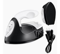 Mini Iron for Crafting - Black Mini Craft Iron for Patches, Sewing & Quilting with Ceramic Heating Plate & Long 60" Cord - Quick Heat-Up, Design for Easy Use on Small Tight Areas & DIY Projects