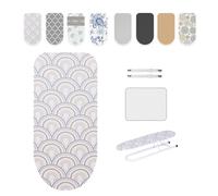 Mini Ironing Board Cover Tabletop Ironing Cover Elastic Cord Heat Resistance Iron Board Covers With Cotton Pads, Sleeve Iron Board Covers(Lightpink)