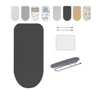 Mini Ironing Board Cover Tabletop Ironing Cover Elastic Cord Heat Resistance Iron Board Covers With Cotton Pads, Sleeve Iron Board Covers(Black)