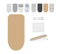 Mini Ironing Board Cover Tabletop Ironing Cover Elastic Cord Heat Resistance Iron Board Covers With Cotton Pads, Sleeve Iron Board Covers(Gold)