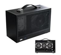 Mini ITX PC Case - 20cm Ultra Small Computer Chassis, Portable Desktop Enclosure, Compact Housing | Space Saving Host Cabinet for Students Home Office Gamers Travel Builds LAN Parties