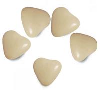 Mini Ivory Heart Shaped Dragees (Chocolate Centre) 100 Gram Bag