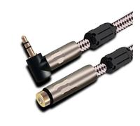 Mini Jack 3.5mm Extension Audio Cable Male to Female for Phone Headphone Stereo Car Speaker 3.5mm to 3.5mm OFC 75cm 1m 2m(White Angle Type,2m)