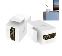 Mini Jack Keystone - Display Port Keystone Jack, ABS 2.9x1.6x1.5cm, 2PCS Keystones Insert Coupler Adapter | Wall-Mounted Straight Head Extension For HDTV Projectors Streaming Video Devices