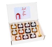 Mini Jams and Marmalade Gift Set - Includes Mini Jam Jars and Honey - 10 X 28g Of Jams & Preserves and Honey - Luxury Breakfast Taster Box Comes With a Jam Spoon