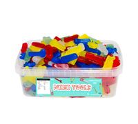 Mini Jelly Tool Sweets - 600g Gift Tub - Father's Day Sweet's - Mixed Fruit Flavoured Jelly Sweets In The Shapes Of Mini Tools - Vegan.