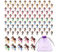 Mini Jesus Figurines 100 Pack With Storage Bag, Pocket Size Religious Christian Gifts for Sunday School, Easter Eggs Stuffers, Church Decoration