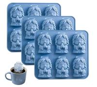 Mini Jesus Whiskey Ice Tray Molds, Portable Non-Stick, Mini Jesus Silicone Maker for Whisky, Cocktails, Soft Drinks, Juices, Lemonade, 6-Nonstick Portable Reusable (3)