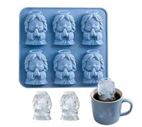 Mini Jesus Whiskey Ice Tray Molds, Portable Non-Stick, Mini Jesus Silicone Maker for Whisky, Cocktails, Soft Drinks, Juices, Lemonade, 6-Nonstick Portable Reusable (1)