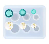 Mini Jewelry Cut Diamonds and Flat Round Resin Epoxy Silicone Mould