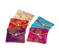 Mini Jewelry Organizer Bags - Brocade Silk Pouch Set for Rings and Studs, Traditional Embroidery Storage Bag | Small Necklace Earring Bracelet Holder, Elegant Chinese Travel Purse Jewelry Silk Pouches