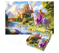 Mini Jigsaw Puzzles for Adults 1000, Puzzles for Adults, Challenging Puzzles, 1000 Piece Jigsaw Puzzles for Adults Educational Game for The Whole for Women, Theme: Beautiful Fairy Tale Castle Scene