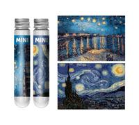 Mini Jigsaw Puzzles for Adults & Kids - 150 Pieces, 6 x 4 Inch Thick Compact Capsule Tube | Intelligent, Challenging Game, Starry Night Theme for Travels