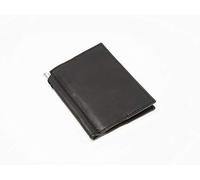 Mini Journal with Pen 3x4 in Horween Leather Cover Extra Small Moleskine Volant Notebook (Black)