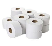 Mini Jumbo Toilet Rolls, Essential White Toilet Rolls, 2 Ply, 150m, Pack of 12