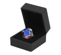 Mini K9 Crystal Glass Prism Cube, Optical Glass Colorful Mixing Cube Prism for Physics Teaching Art Decor Photography Props, (18 * 18 * 18mm)
