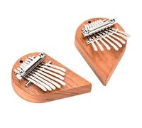 Mini Kalimba 8 Key Thumb Piano Wooden Exquisite Finger Piano with Lanyard Musical Instrument Gifts for Kids Beginners Music Lovers Players, Best Valentines Day Gifts (A set of