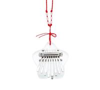 Mini Kalimba Thumb Piano 8 Key Musical Instruments with Lanyard Gifts for Kids and Beginners (Transparent Star)