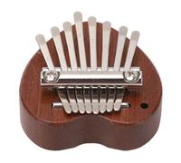Mini Kalimba Thumb Piano 8 Keys, Clear Sound Portable Kalimba With Hanging Rope for Music Lovers (XA65 Heart Shape)