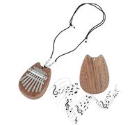 Mini Kalimba Thumb Piano 8 Keys Wood Thumb With Lanyard Portable Pocket Finger Musical Instrument Durable Kalimba Finger Piano For Beginners