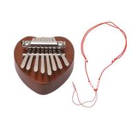 Mini Kalimba, Wonderful Playing Clear and Pleasant 8 Keys Thumb Piano Portable with Hanging Rope for Performance (XA65 Heart Shape)