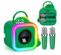 Mini Karaoke Machine for Kids Adults, Wireless Karaoke Microphone Portable Bluetooth Speaker Player Gifts Toys for Girls 4, 5, 6, 7, 8, 9,10+Year Old Birthday Home Party (Green)