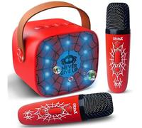 Mini Karaoke Machine for Kids Birthday Gifts 4 5 6 7 8 9 10 11 12 Year Old Girl Boy Singing Electronic Toys Bluetooth Speaker with 2 Wireless Mics Fun Voice and LED Lights Christmas Party