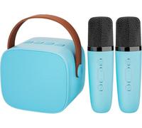 Mini Karaoke Machine for Kids, Portable Bluetooth Karaoke Speaker, Mini Portable Bluetooth Speaker with 2 Wireless Microphone for Singing, Birthday Gifts Party Favors