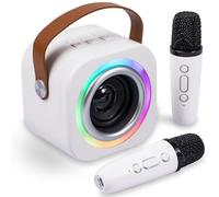 Mini Karaoke Machine for Kids with 2 Wireless Mics,TOP Singing Toys Birthday Gifts Ideas for Girls Ages 3,4,5,6,7,8,9,10,11,12+ Years Old,Great Gift Ages Girls,Boys Trend Party