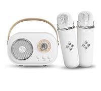 Mini Karaoke Machine,Portable Speaker with Microphone Set,Portable Handheld Karaoke Mics Speaker Machine for Kids and Adults Party Birthday (B)