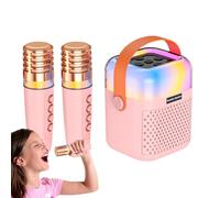 Mini Karaoke Machine | Wireless Audio Speaker with 2 Microphones - Karaoke for Singing, for Stage Office Patio Backyard Outdoor Party Meeting Home Performance