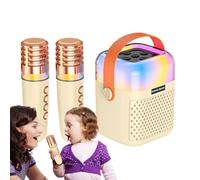 Mini Karaoke Machine - Wireless Audio Speaker with 2 Microphones | Karaoke Machine Toy, for Stage Office Patio Backyard Outdoor Party Meeting Home Performance