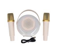 Mini Karaoke Machine Wireless Bluetooth Portable Speaker Microphone Set with Versatile Sound Effects for Family Kids Parties Indoor Outdoor Entertainment Plastic Electronic