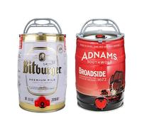 Mini Keg Pair - Bitburger German Pils & Adnams 4.8% & 4.7% ABV 2 x 5L