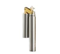 Mini Kerosene Lighter Brass Old-Fashioned Antique Retro Lighter Grinding Wheel Collapsible Funny Lighters Refillable Flame Novelty Lighters