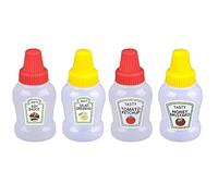 Mini Ketchup Bottles, 25ml Mini Condiment Squeeze Bottles Plastic Sauce Bottles Containers Empty Ketchup and Mustard Syrup Dispenser
